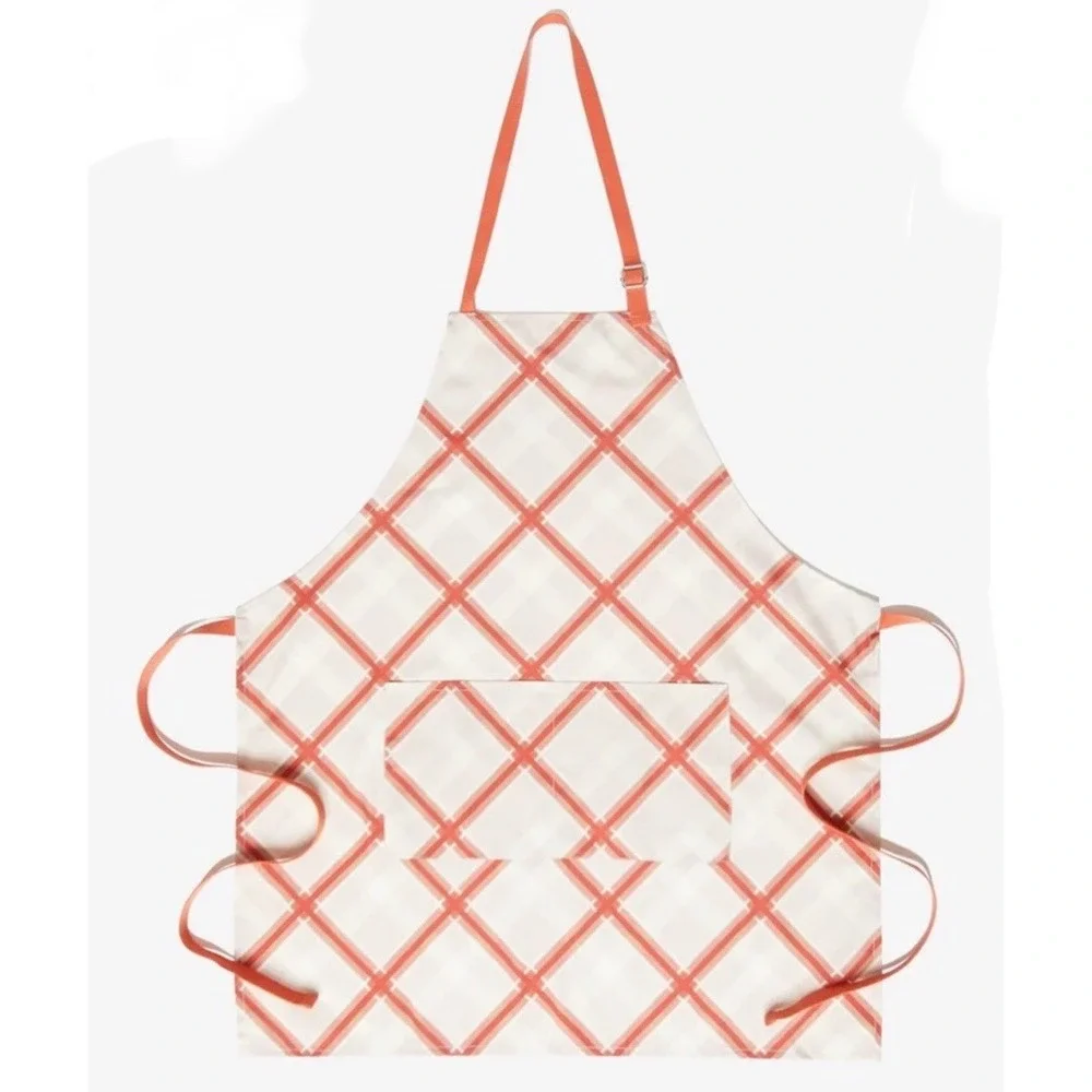 NWT Sewing Down South Cooking Apron Perfectly Plaid 27x31 Designed Craig Conover